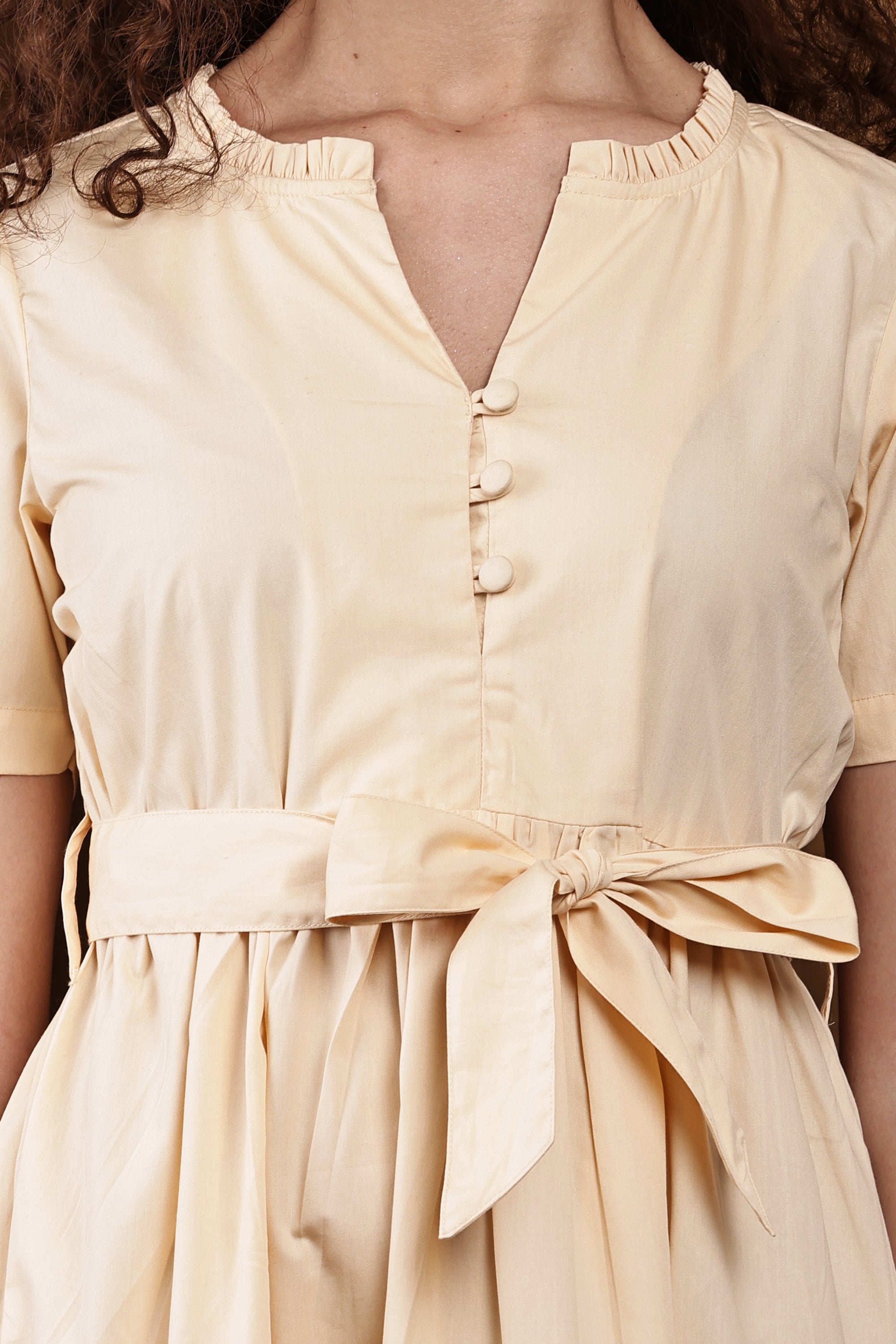 Seren Dune Maxi Dress - Waist Tie Belt Detail Close-up