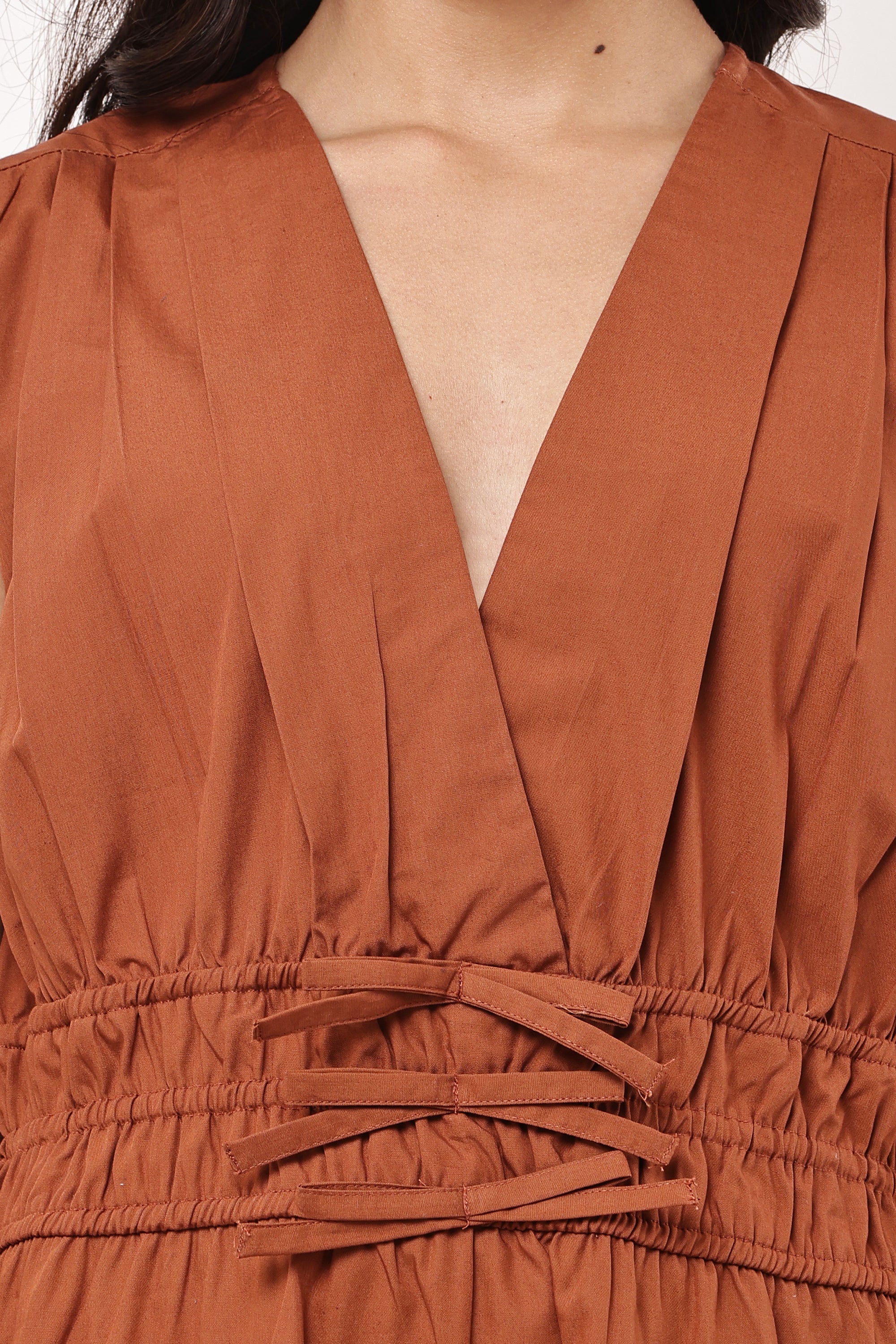 Elowen Ember Maxi Dress - Waist Tie Belt Detail Close-up