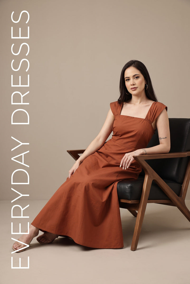 Women's sustainable dresses collection – natural cotton and viscose fabrics by Ameera