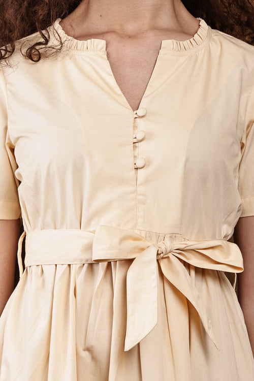 Seren Dune Maxi Dress - Waist Tie Belt Detail Close-up
