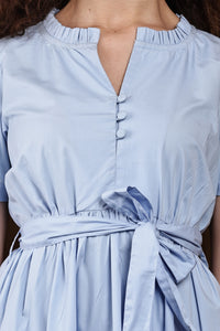 Liora Mist Maxi Dress - Button Detail Close-up
